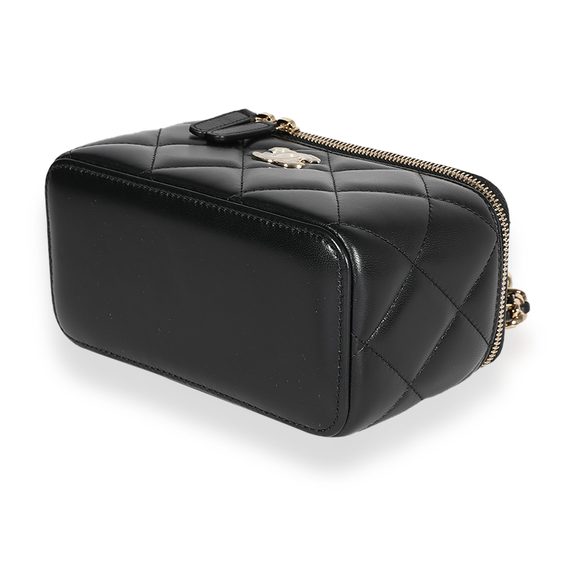 Chanel Black Quilted Lambskin Elegant Chain Vanity Bag - Picture 5 of 7